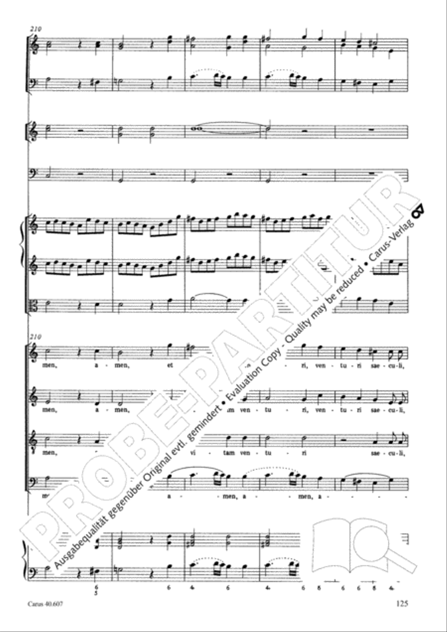 Mass in time of war (Missa in tempore belli) 4-Part scores gallery preview page 135