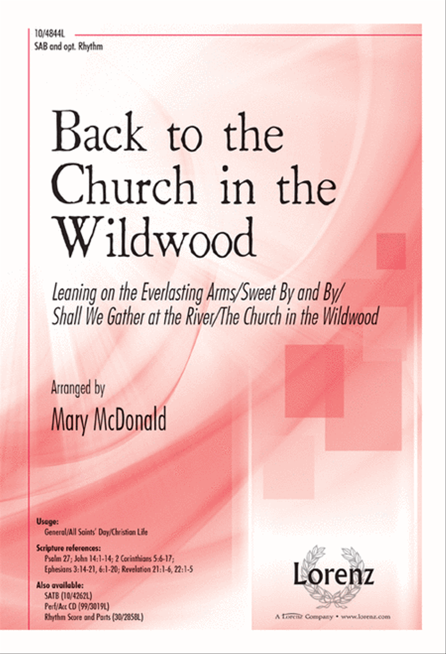Back to the Church in the Wildwood 3-Part scores gallery preview page 1