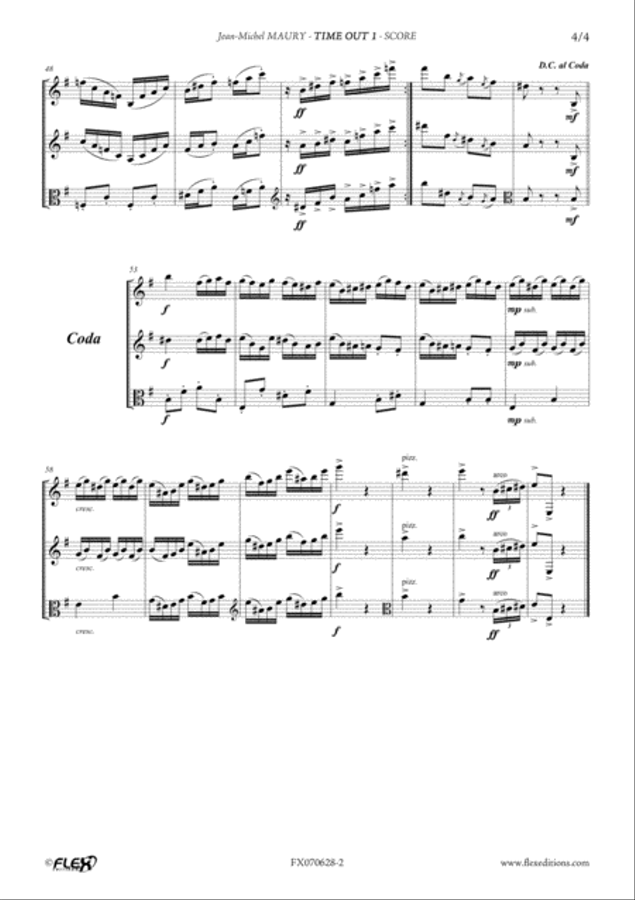 Time Out 1 Viola scores gallery preview page 4