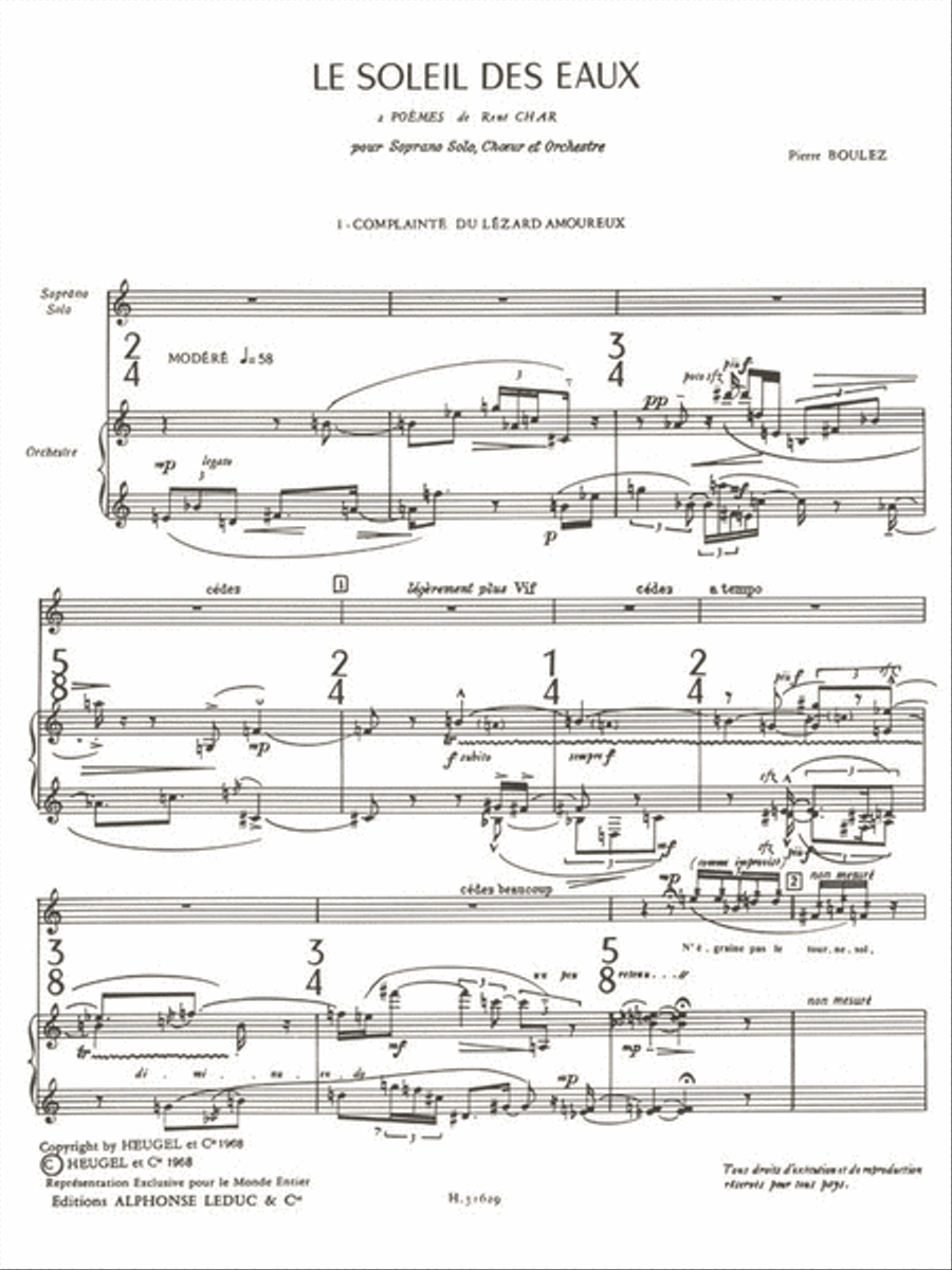 The Water Sun, For Soprano, Mixed Choir And Piano (orchestral Reduction Mixed Choir scores gallery preview page 2