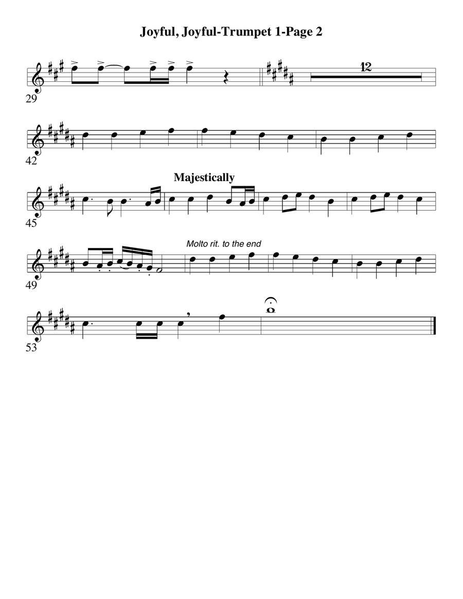 Joyful, Joyful We Adore Thee for Brass Quintet Brass Quintet scores gallery preview page 6