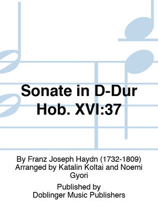 Book cover for Sonate in D-Dur Hob. XVI:37