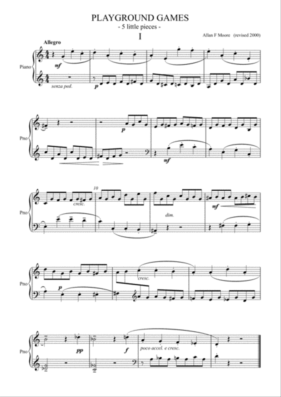 Playground Games Piano Solo scores gallery preview page 2