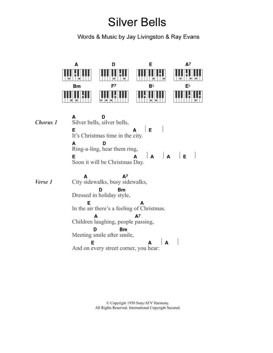 Silver Bells Silver Bells Piano scores gallery preview page 1