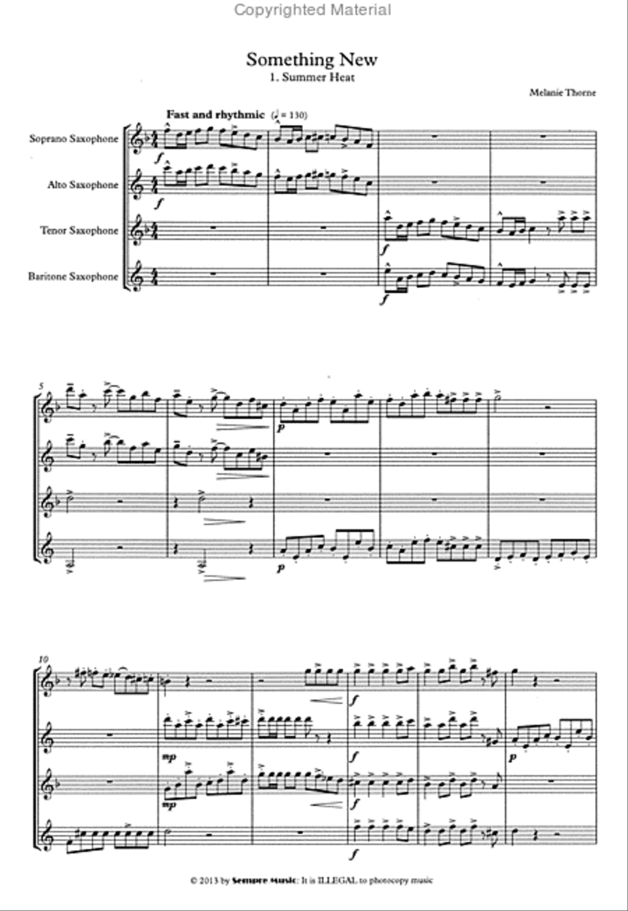 Something New Saxophone Quartet scores gallery preview page 2