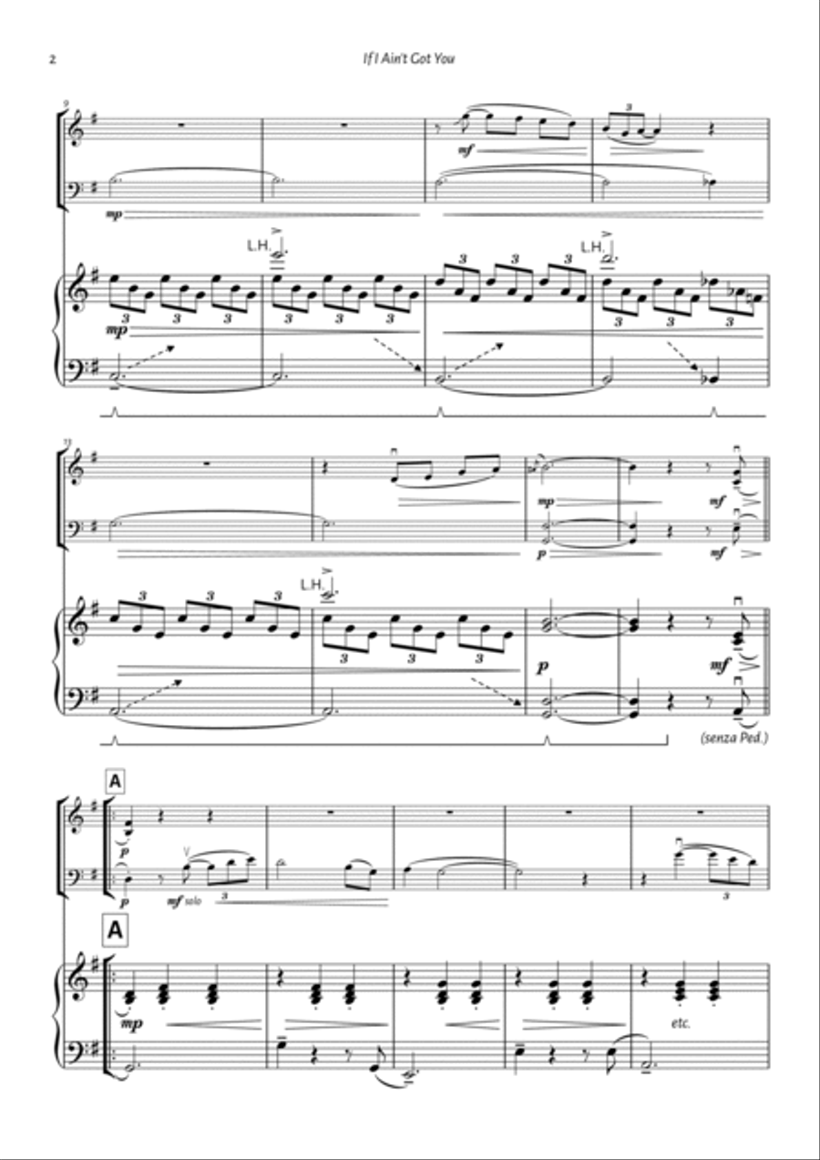 If I Ain't Got You Piano Trio scores gallery preview page 2