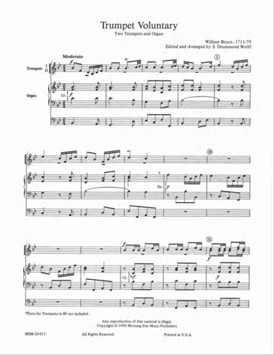 Trumpet Voluntary Trumpet Voluntary Trumpet Duet scores gallery preview page 2