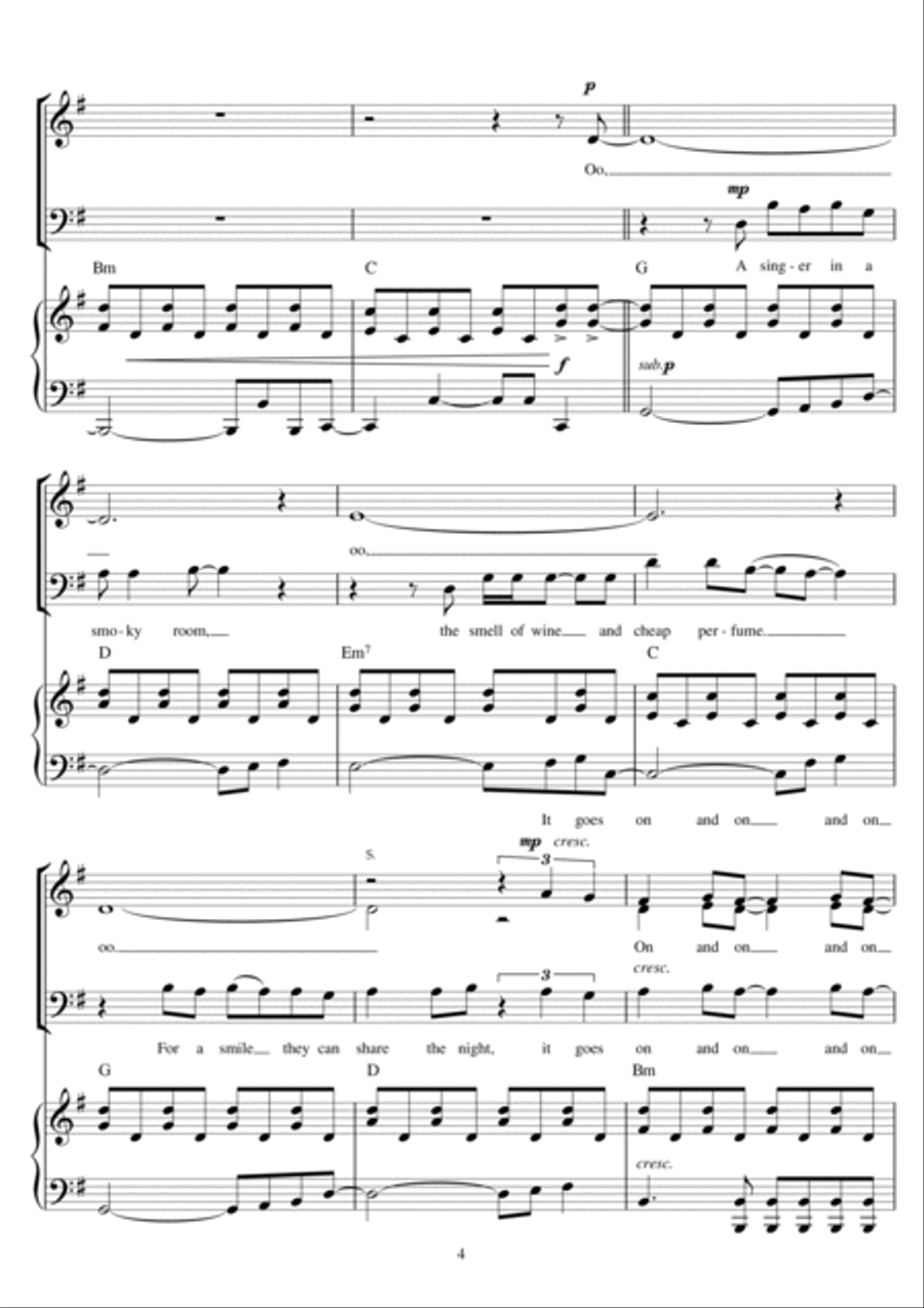 Don't Stop Believin' 3-Part scores gallery preview page 4