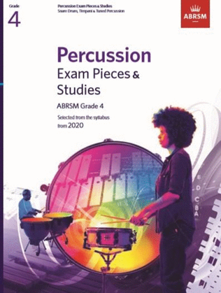 Book cover for Percussion Exam Pieces & Studies, ABRSM Grade 4