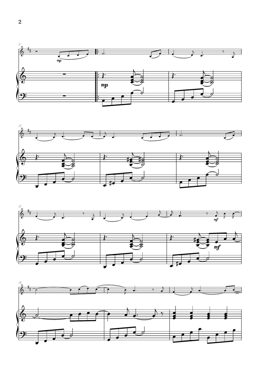 Mary, Did You Know? B-Flat Clarinet scores gallery preview page 2