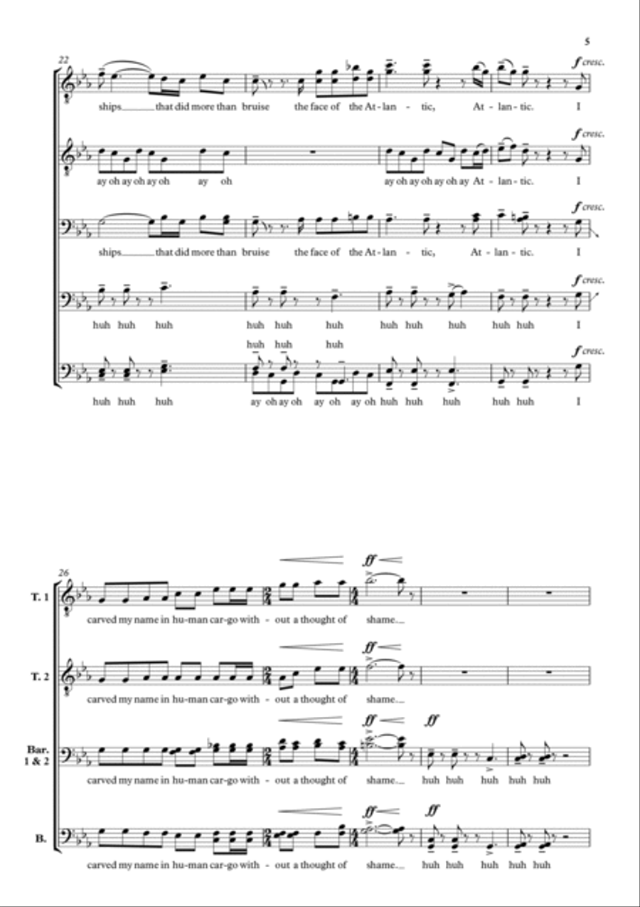 Newton's Amazing Grace Newton's Amazing Grace TTBB scores gallery preview page 5