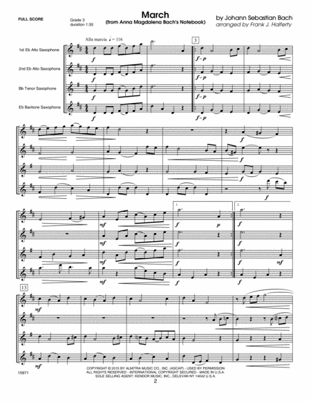 Classics For Saxophone Quartet - Full Score