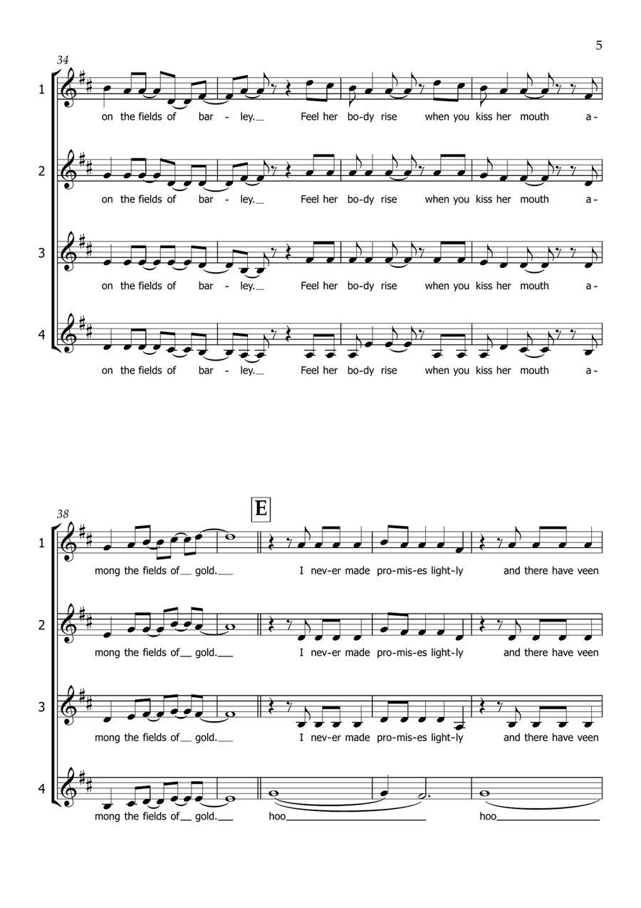 Fields Of Gold SSAA scores gallery preview page 5
