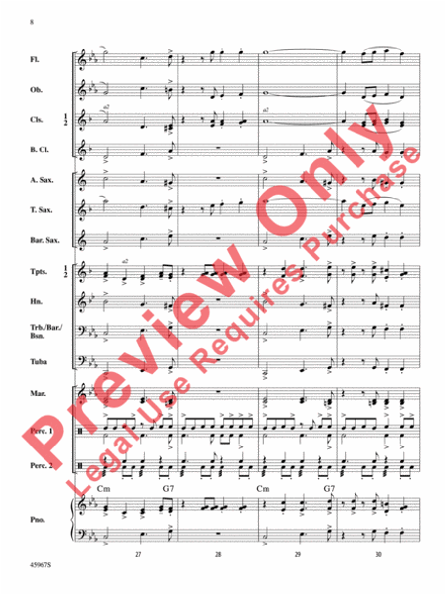 El Taco Picante Concert Band scores gallery preview page 9
