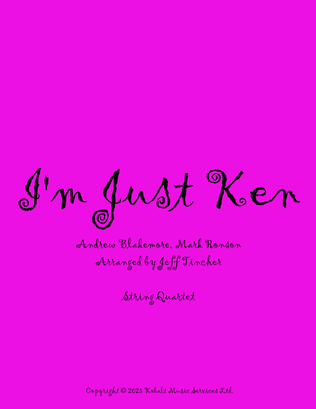 Book cover for I'm Just Ken