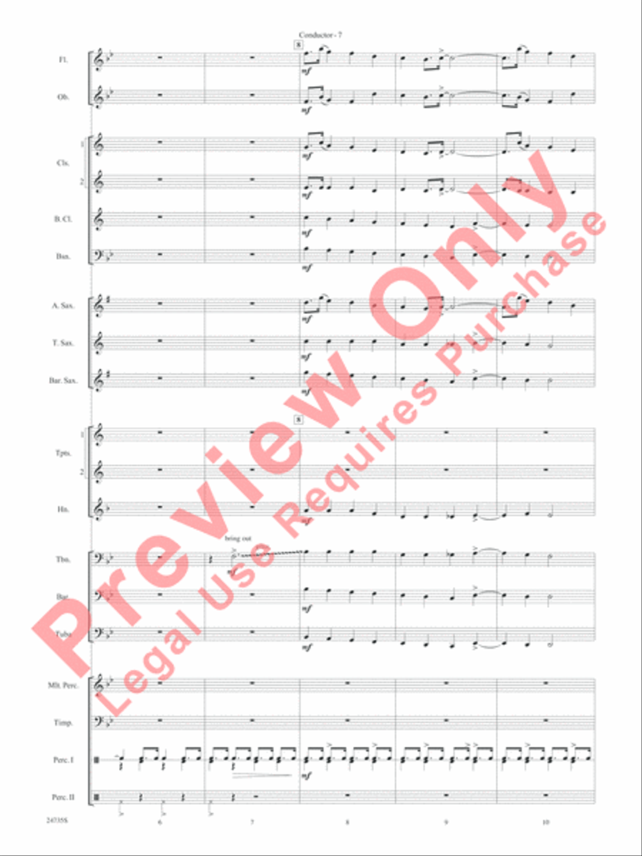 River Valley Legacy (I. River Echoes, II. Railroads, III. Machines, IV. Traditions) Concert Band scores gallery preview page 10