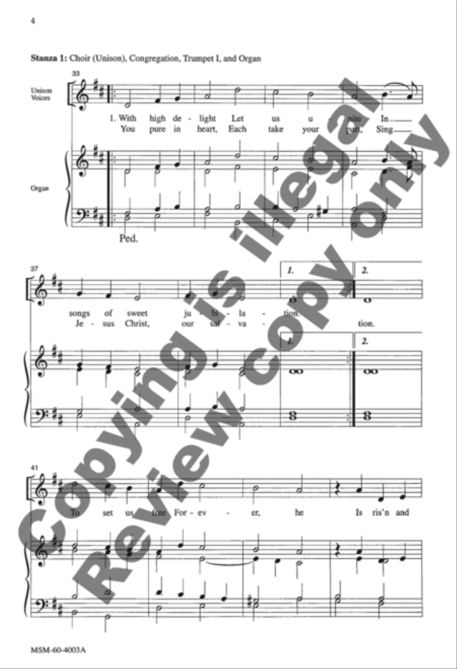 With High Delight (Choir Score) 4-Part scores gallery preview page 4