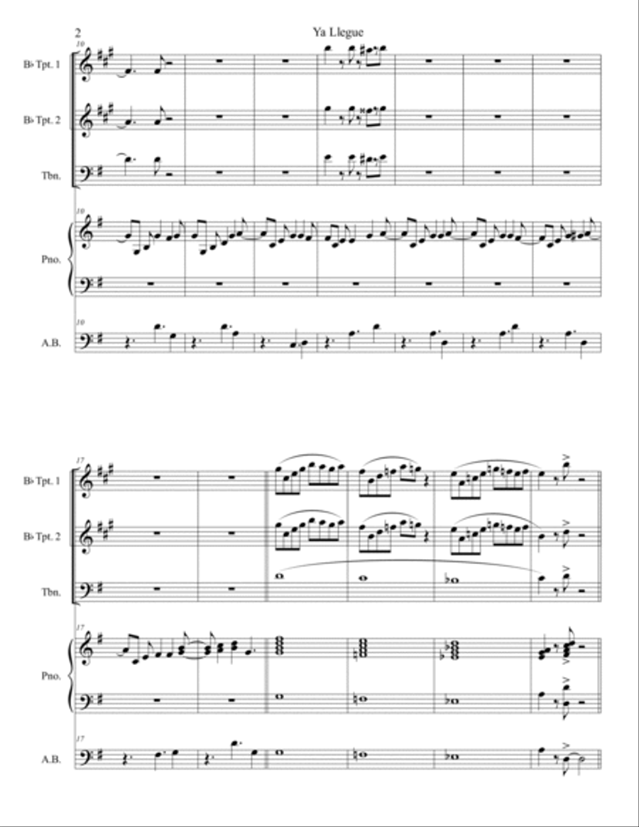 Ya Llegue Ya Llegue Small Ensemble scores gallery preview page 2