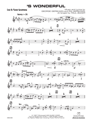 'S Wonderful: 2nd B-flat Tenor Saxophone