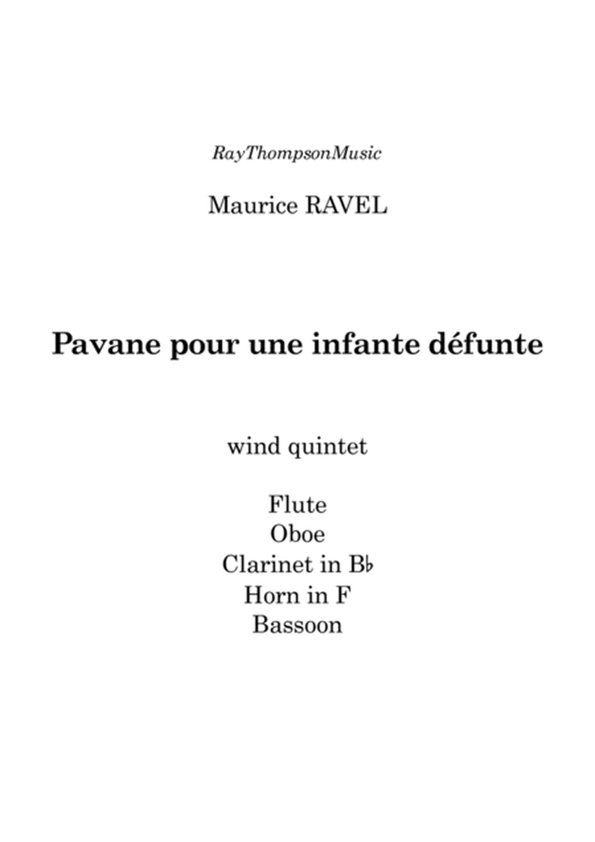 Ravel: Pavane pour une infante défunte (Pavane for a Dead Princess) - wind quintet image number null