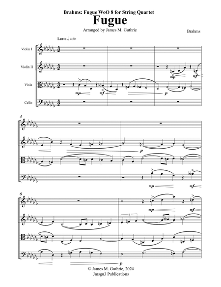 Brahms: Fugue, WoO 8, for String Quartet image number null