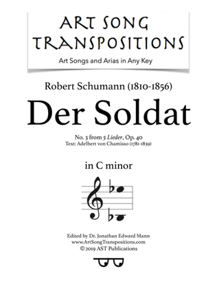 Book cover for SCHUMANN: Der Soldat, Op. 40 no. 3 (transposed to C minor)