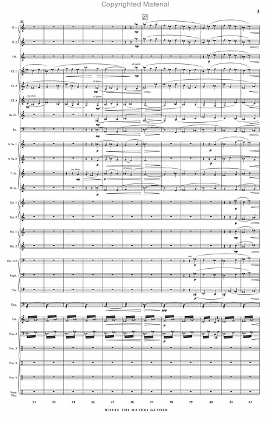 Where the Waters Gather Where the Waters Gather Concert Band scores gallery preview page 4