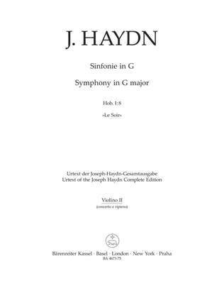 Symphony, No. 8 G major Hob.I:8 'Le Soir'