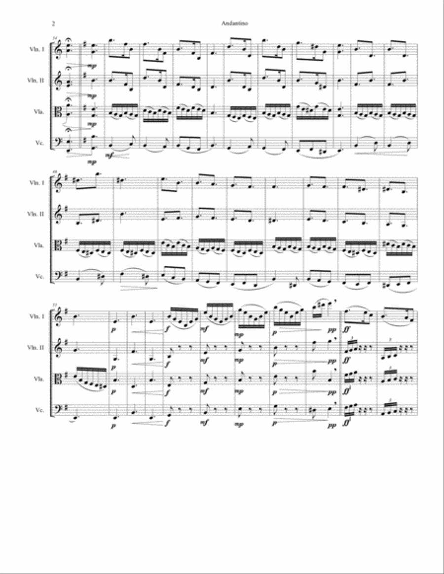 String Quartet No. 4 String Quartet scores gallery preview page 3