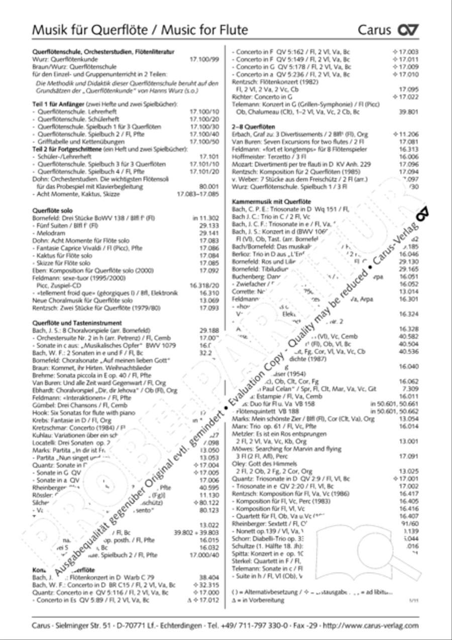 Sonate fur Querflote und Klavier Flute Solo scores gallery preview page 41