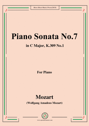 Book cover for Mozart-Piano Sonata No.7 in C Major,K.309,No.1