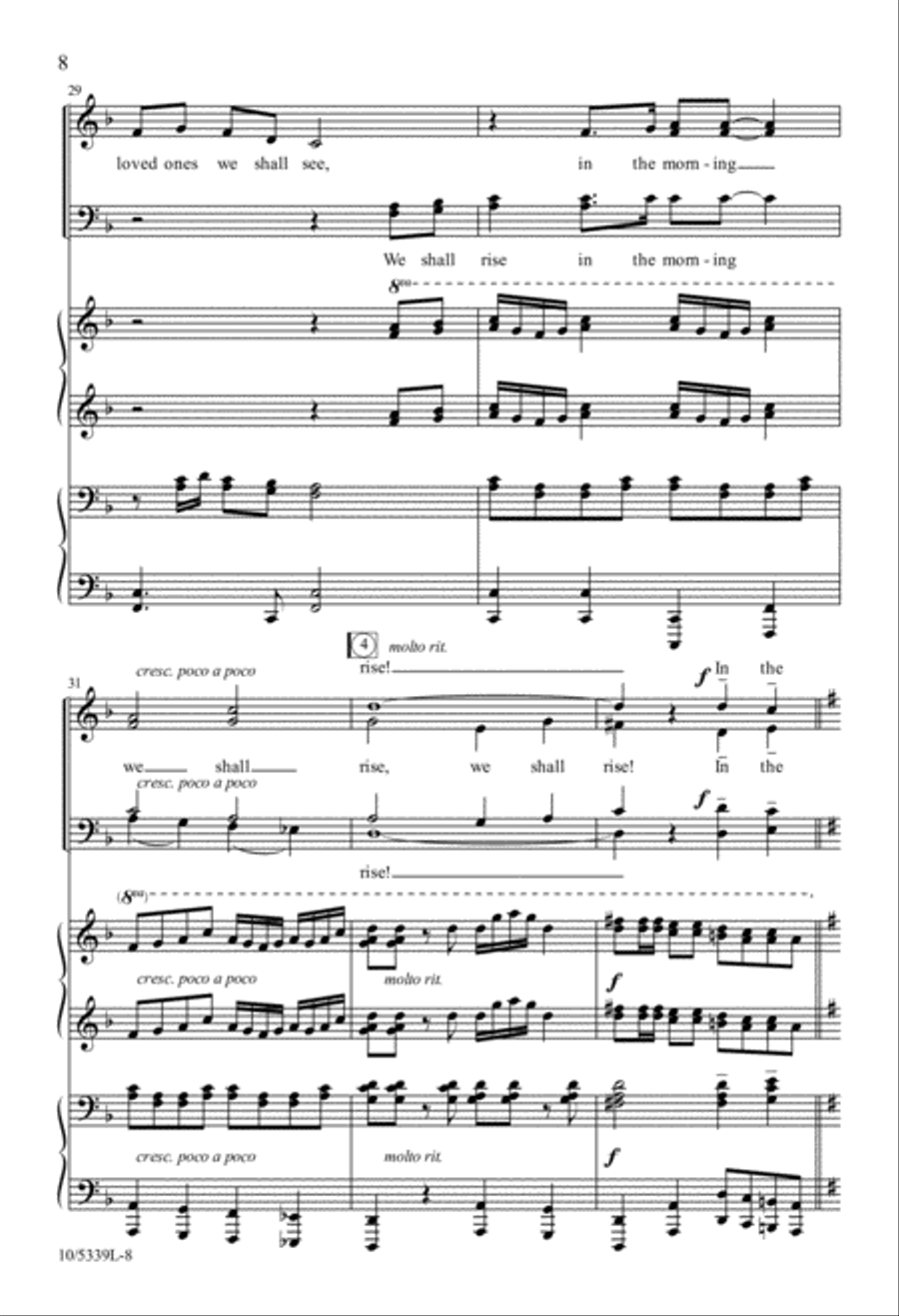 Hallelujah, We Shall Rise 4-Part scores gallery preview page 8