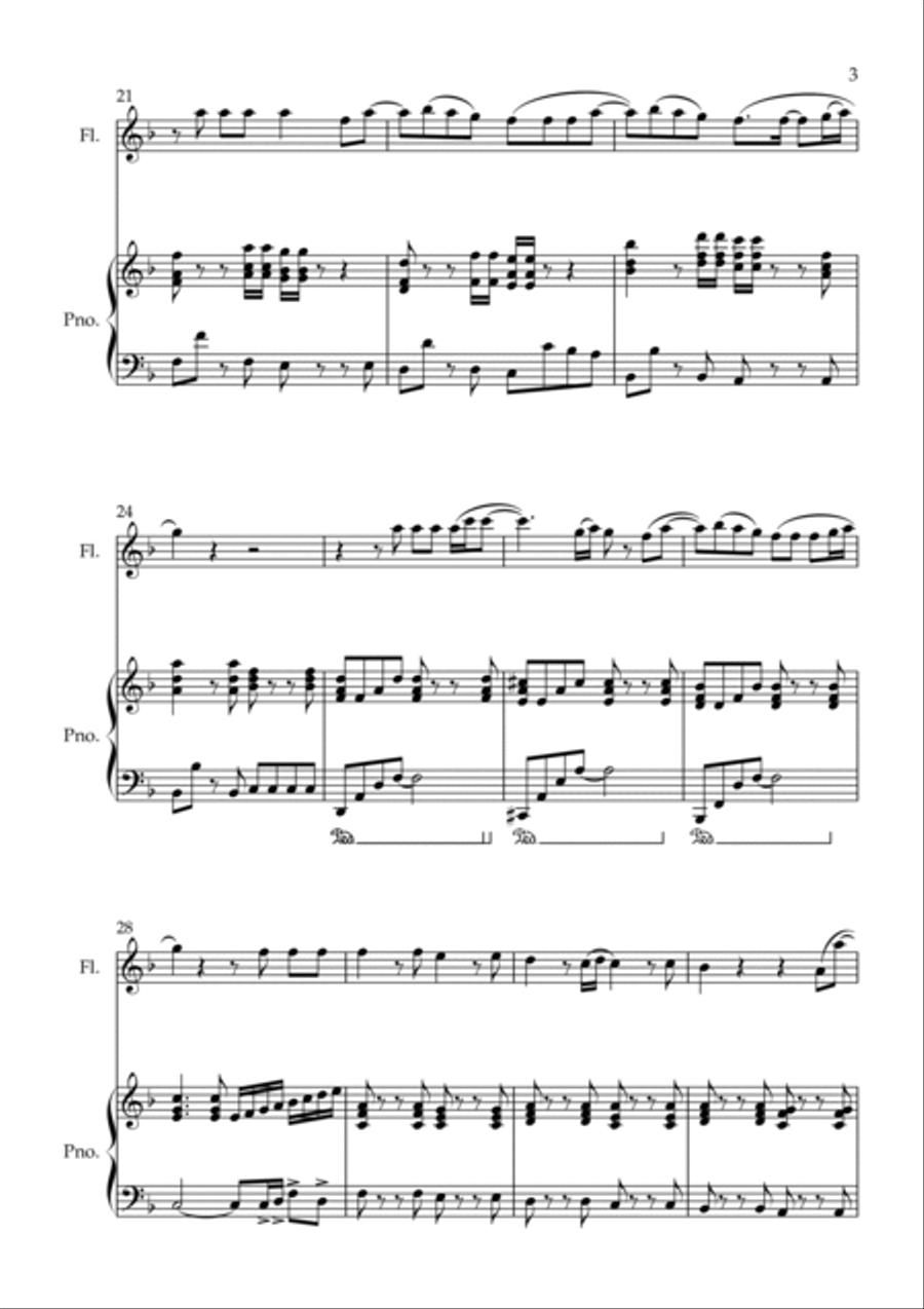 Permission To Dance Flute Solo scores gallery preview page 3