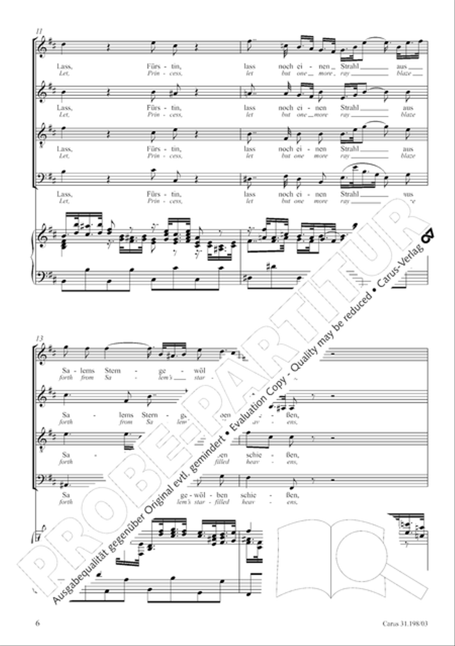 Let, Princess, let but one more ray (Lass, Furstin, lass noch einen Strahl) 4-Part scores gallery preview page 7
