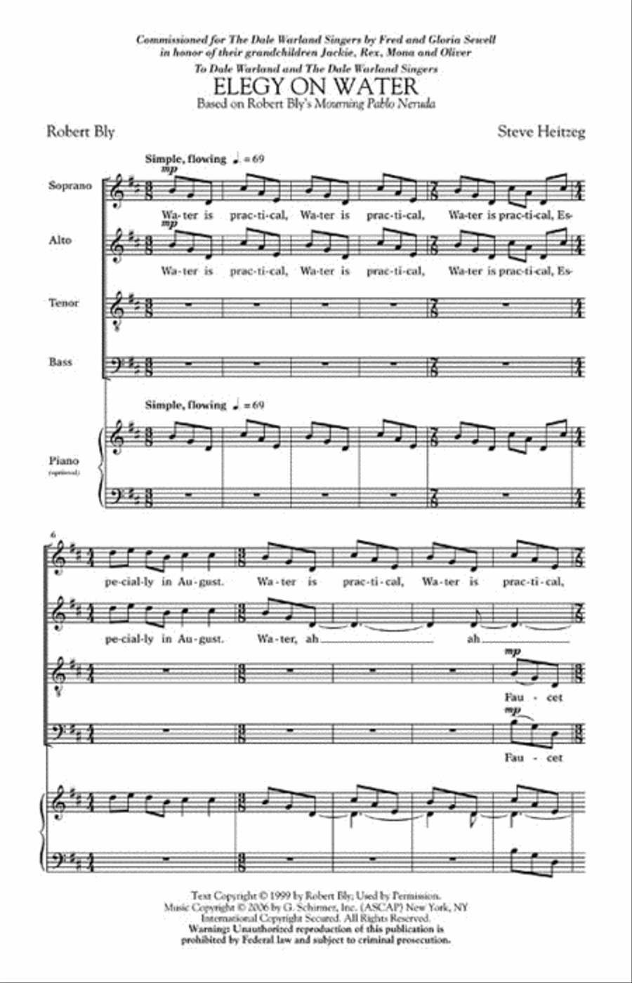 Elegy on Water 4-Part scores gallery preview page 2