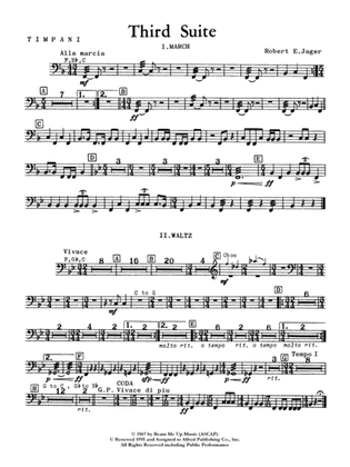 Third Suite (I. March, II. Waltz, III. Rondo): Timpani