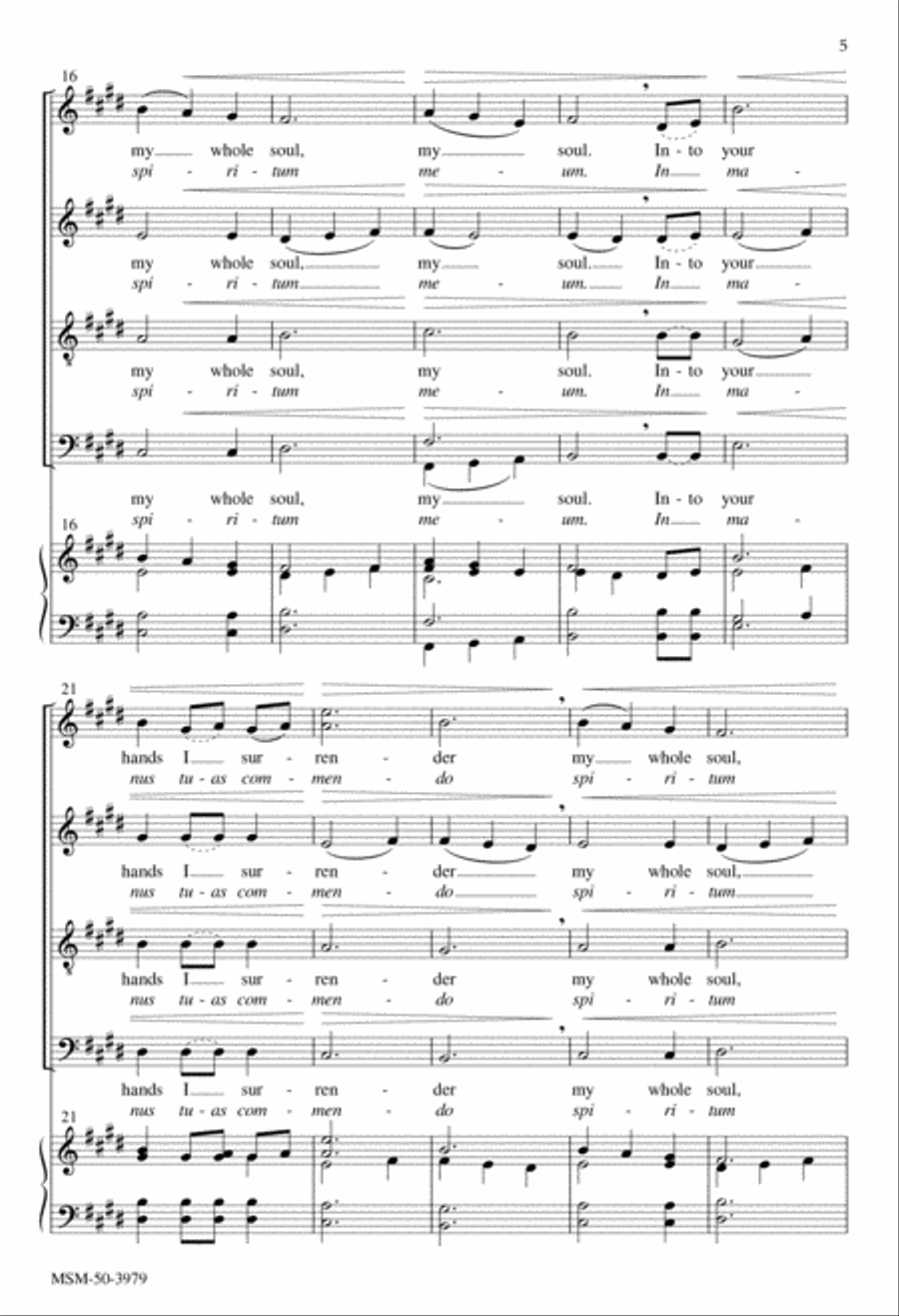 Into Your Hands I Surrender My Soul: In manus tuas 4-Part scores gallery preview page 4