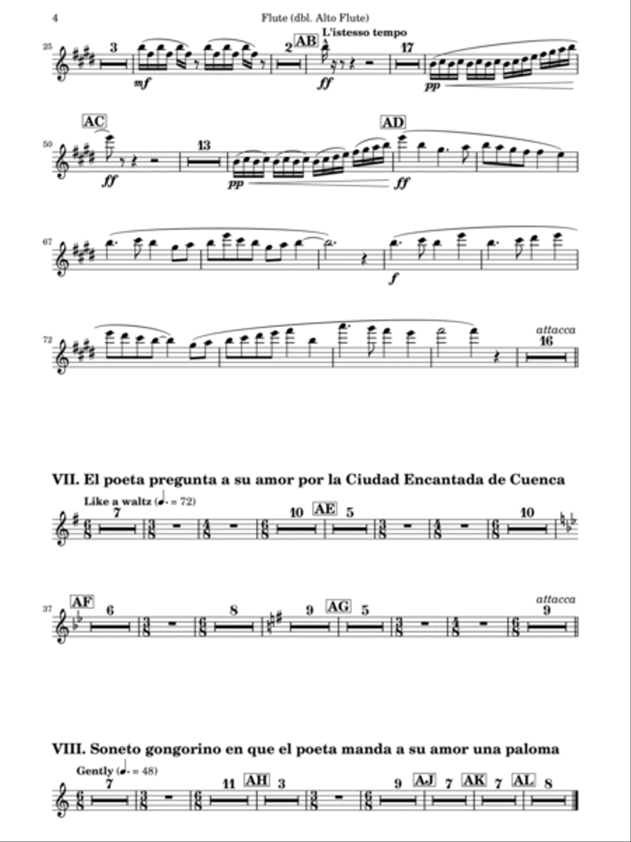Sonetos del amor oscuro (Set of Parts) Chamber Orchestra scores gallery preview page 6