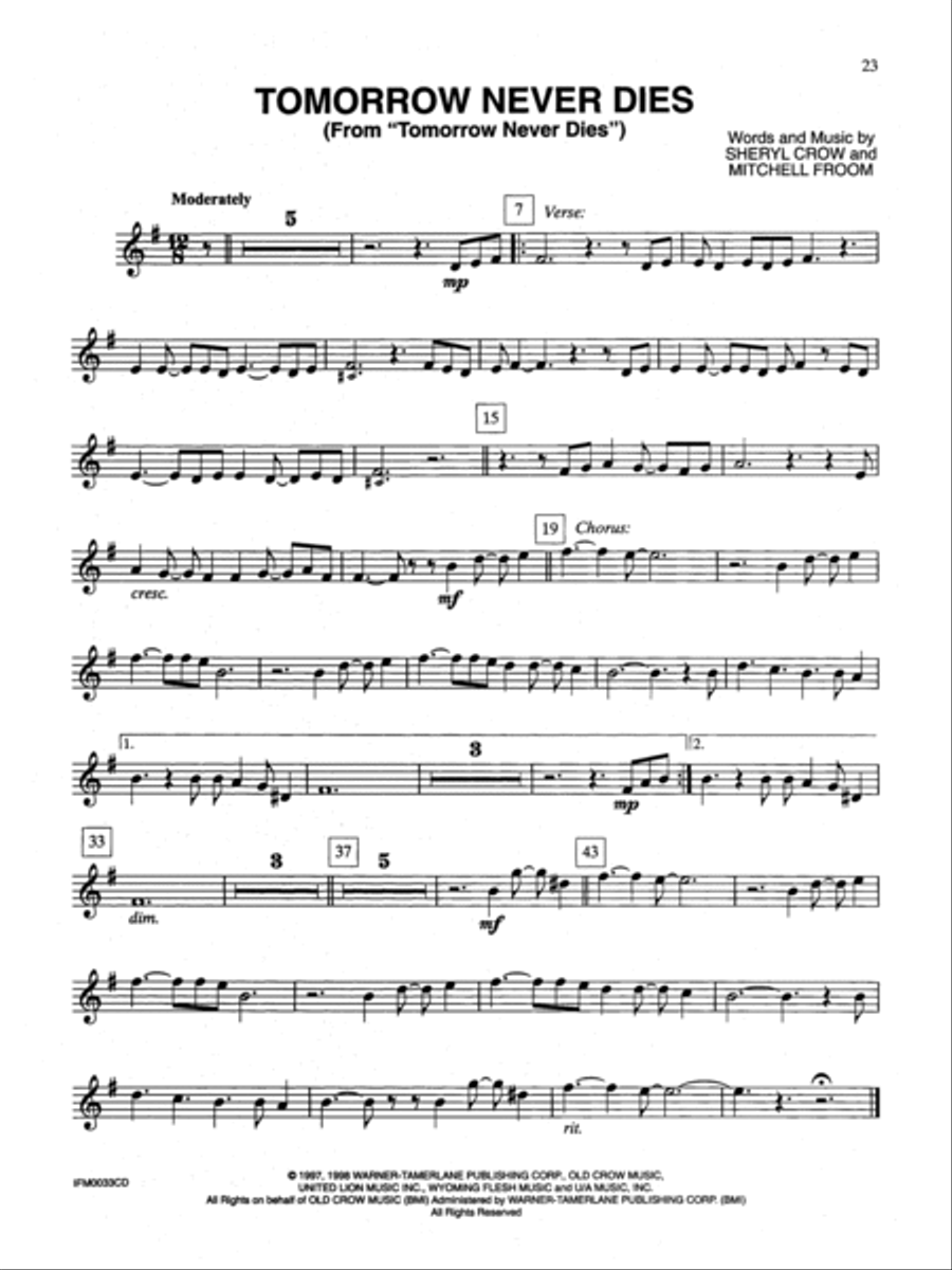 James Bond 007 Collection - Trumpet (Book/Audio) Trumpet Solo scores gallery preview page 4