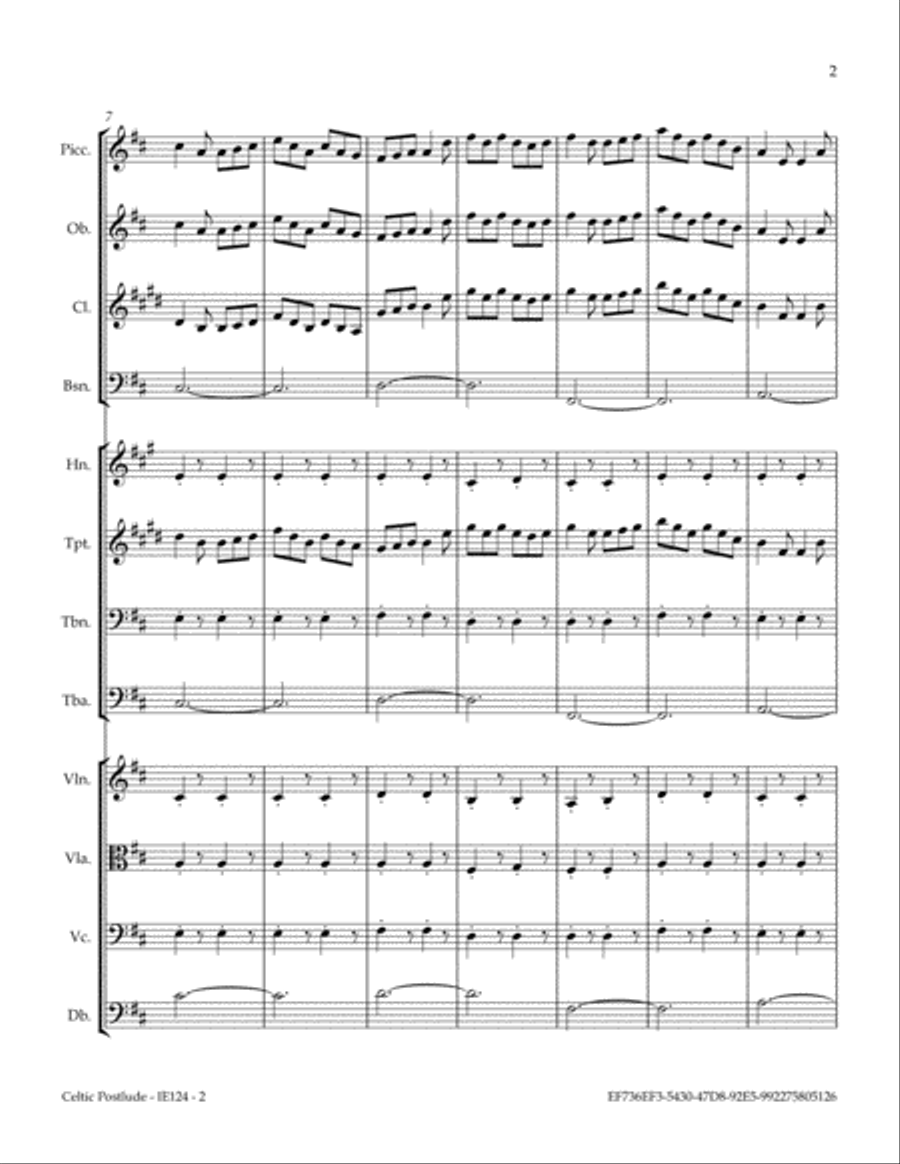 Celtic Postlude Celtic Postlude Full Orchestra scores gallery preview page 3