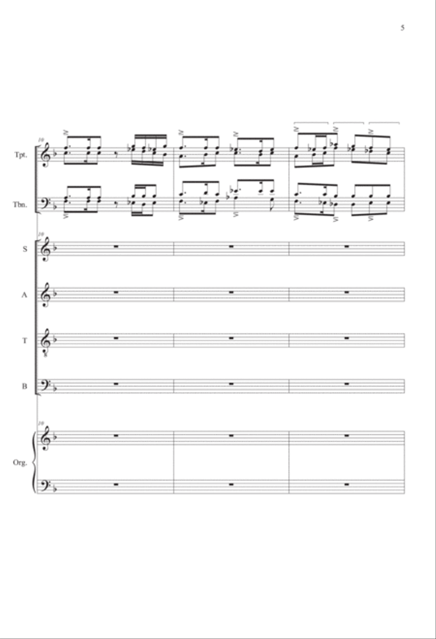 Shout for Joy to the World (Downloadable Brass Full Score) Choir scores gallery preview page 5