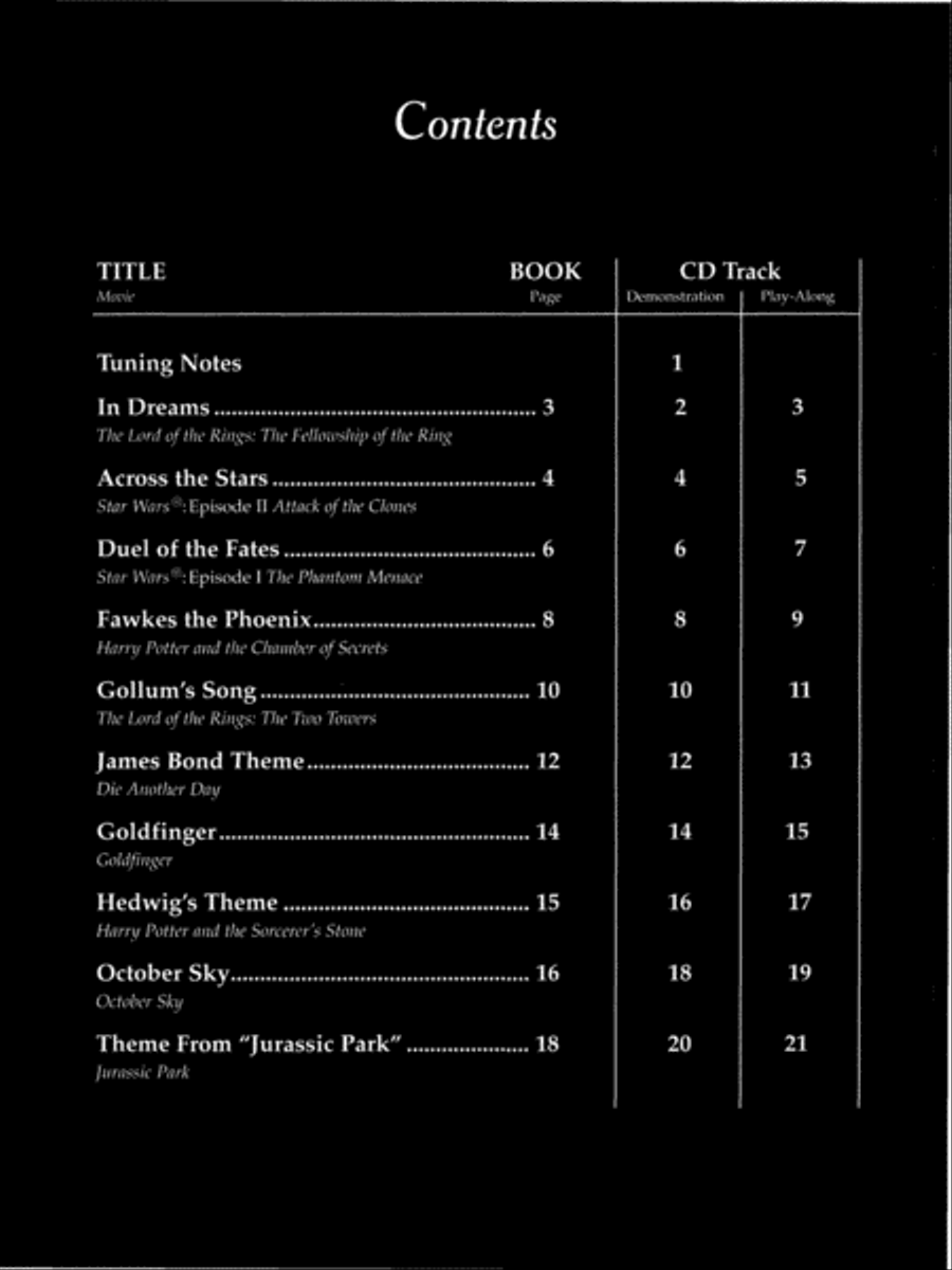 Movie Instrumental Solos for Strings - Violin (Book and CD) String Orchestra scores gallery preview page 2