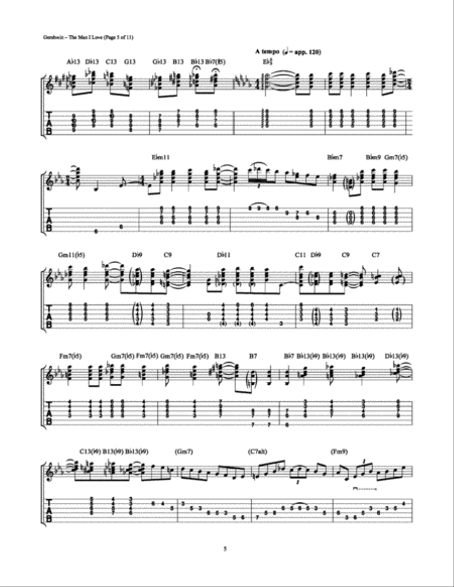 The Man I Love Electric Guitar scores gallery preview page 5