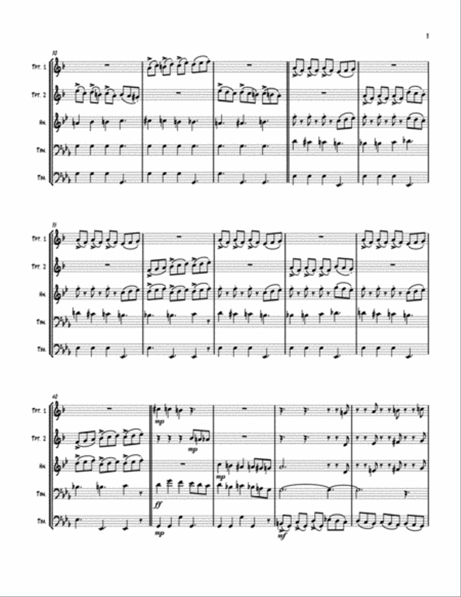 Blue Rondo A La Turk Brass Quintet scores gallery preview page 4