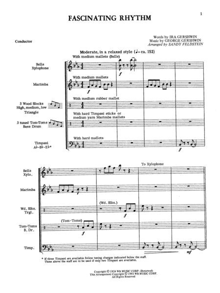 Fascinating Rhythm: Score