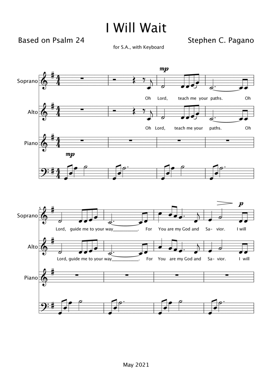 I Will Wait SA scores gallery preview page 1