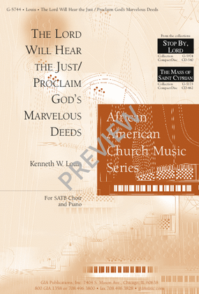 Book cover for The Lord Will Hear the Just / Proclaim God's Marvelous Deeds