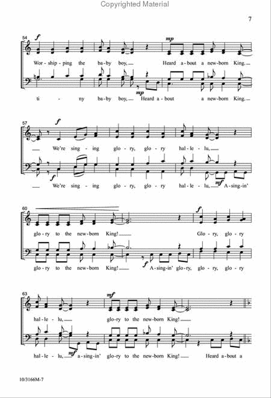 Heard About a Newborn King! 4-Part scores gallery preview page 7