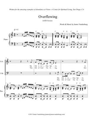 Overflowing ("A New Thought for Choirs" Edition)