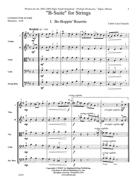 B-Suite for Strings: Score